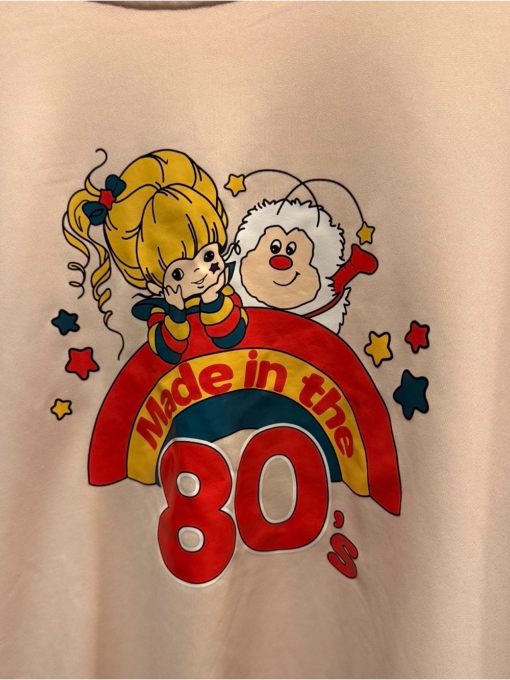NoBrand Rainbow Brite "Made in the 80's" Beige Graphic Sweatshirt - Size XL - Picture 2 of 8